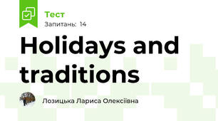  Holidays and traditions
