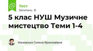 5 клас НУШ Музичне мистецтво Теми 1-4