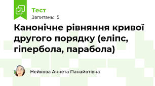 Канонічне рівняння кривої другого порядку (еліпс, гіпербола, парабола)