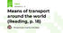 Means of transport around the world (Reading, p. 18)