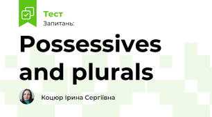 Possessives and plurals