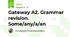 Gateway A2. Grammar revision. Some/any/a/an