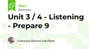 Unit 3 / 4 - Listening - Prepare 9