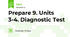 Prepare 9. Units 3-4. Diagnostic Test