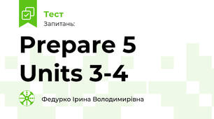 Prepare 5 Units 3-4