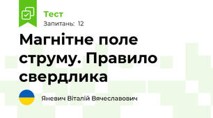 Магнітне поле струму. Правило свердлика