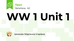 WW 1 Unit 1