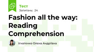 Fashion all the way: Reading Comprehension