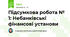 Підсумкова робота № 1: Небанківські фінансові установи