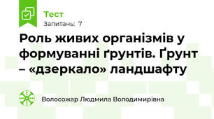 Роль живих організмів у формуванні ґрунтів. Ґрунт – «дзеркало» ландшафту