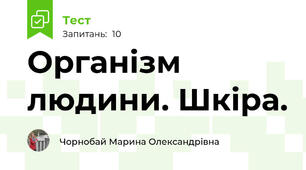 Організм людини. Шкіра.