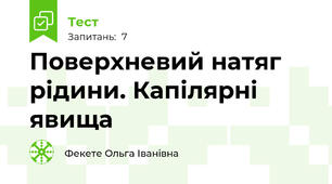 Поверхневий натяг рідини. Капілярні явища