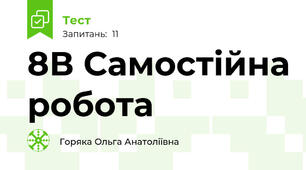 8В Самостійна робота