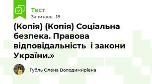 (Копія) (Копія) Соціальна безпека. Правова відповідальність  і закони України.»
