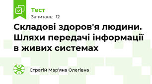 Складові здоров'я людини. Шляхи передачі інформації в живих системах