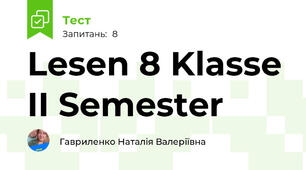 Lesen 8 Klasse II Semester