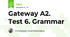 Gateway A2. Test 6. Grammar