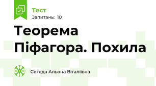 Теорема Піфагора. Похила