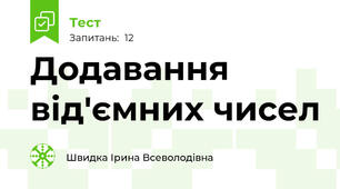 Додавання від'ємних чисел 