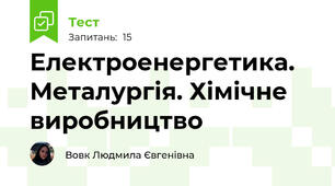 Електроенергетика. Металургія. Хімічне виробництво