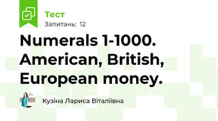 Numerals 1-1000. American, British, European money.