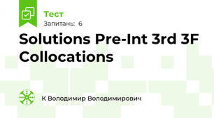 Solutions Pre-Int 3rd 3F Collocations