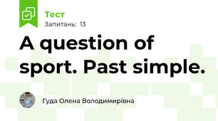 A question of sport. Past simple.