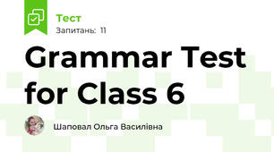 Grammar Test for Class 6