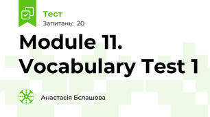 Module 11. Vocabulary Test 1