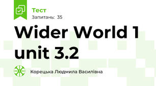 Wider World 1 unit 3.2