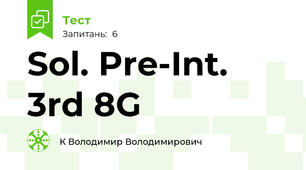 Sol. Pre-Int. 3rd 8G