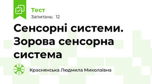 Сенсорні системи. Зорова сенсорна система