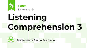 Listening Comprehension 3
