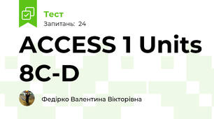 ACCESS 1 Units 8C-D