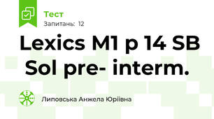 Lexics M1 p 14 SB  Sol pre- interm.