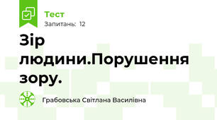 Зір людини.Порушення зору.
