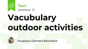 Vacubulary outdoor activities
