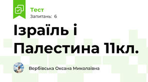 Ізраїль і Палестина 11кл.