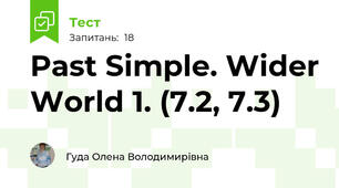 Past Simple. Wider World 1. (7.2, 7.3)
