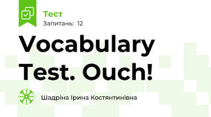 Vocabulary Test. Ouch!