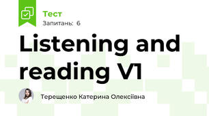 Listening and reading V1