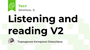Listening and reading V2