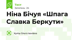 Ніна Бічуя «Шпага Славка Беркути»