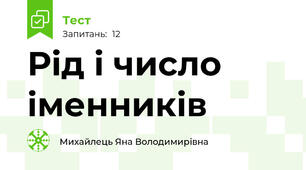Рід і число іменників