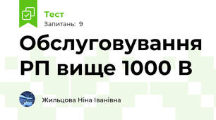 Обслуговування РП вище 1000 В