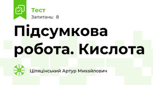 Підсумкова робота. Кислота