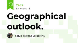 Geographical outlook.