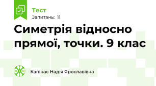 Симетрія відносно прямої, точки. 9 клас