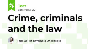 Crime, criminals and the law