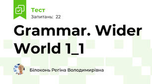 Grammar. Wider World 1_1